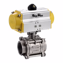 focet cast steel 3pc design ball valve s/e (f) pneumatic operated