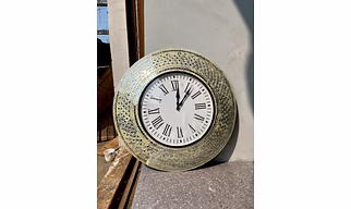 Handcrafted Mosaic Wall Clock Mirror – Decorative Timepiece for Modern Home Decor