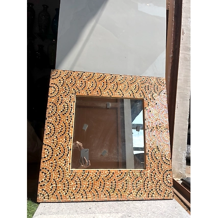 Handcrafted Mosaic Wall Mirror – Elegant Home Decor Accent for Living Room &amp; Hallway-1