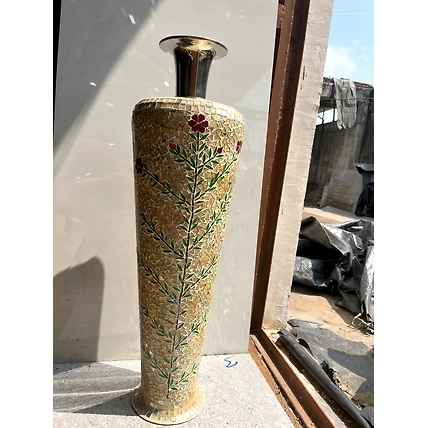 Artistic Mosaic Flower Vase – Premium Handcrafted Decorative Piece for Home Decor-12633482