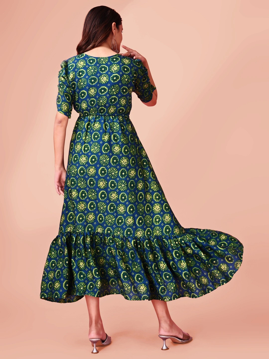 Darpani Woman fancy  Gotta pati printed dress-1