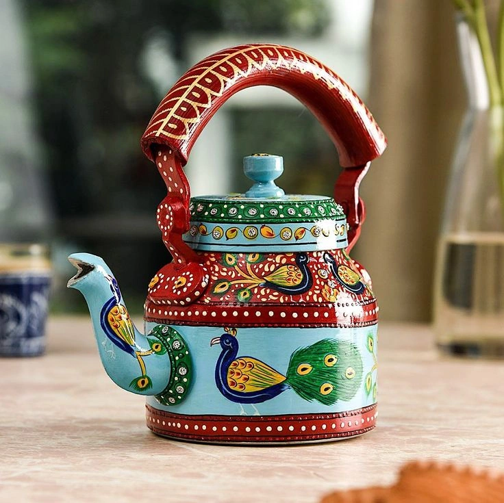 Hand Painted Tea Kettle-3