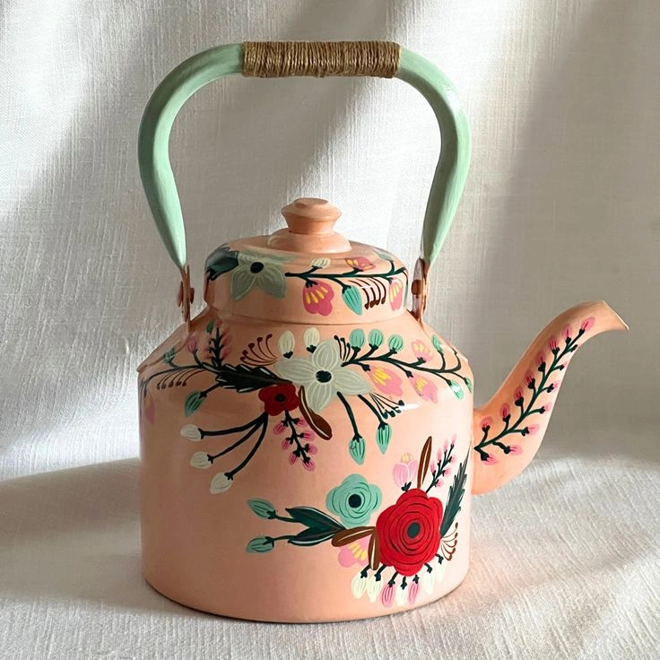 Hand Painted Tea Kettle-4