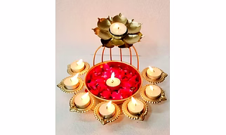 Diya Set & Candle Stand for home multipurpose