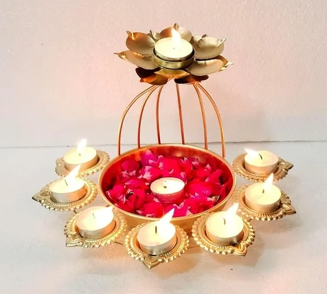 Diya Set &amp; Candle Stand for home multipurpose-1