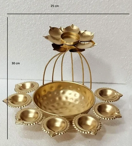 Diya Set &amp; Candle Stand for home multipurpose-3