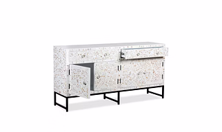 White Mother of Pearl Inlay Sideboard