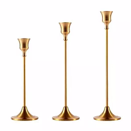 smarm gold plated metal candle holder