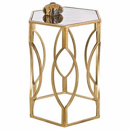 smarm hexagold side tablecoated side table