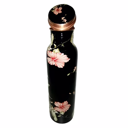 printed copper water bottle