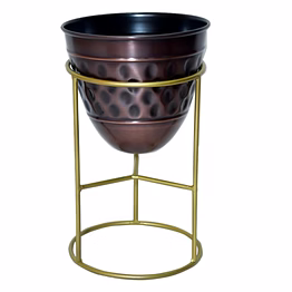 smarm oval metal planter for living room with stand