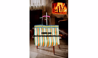 Corus Premium Recycled Nylon Market Tote Bag with Premium Cotton Webbing Strap