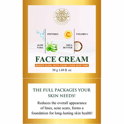 LUXOVA Face Cream with Vitamin C, Peptides, Aloe Vera &amp; Shea Butter-12745051