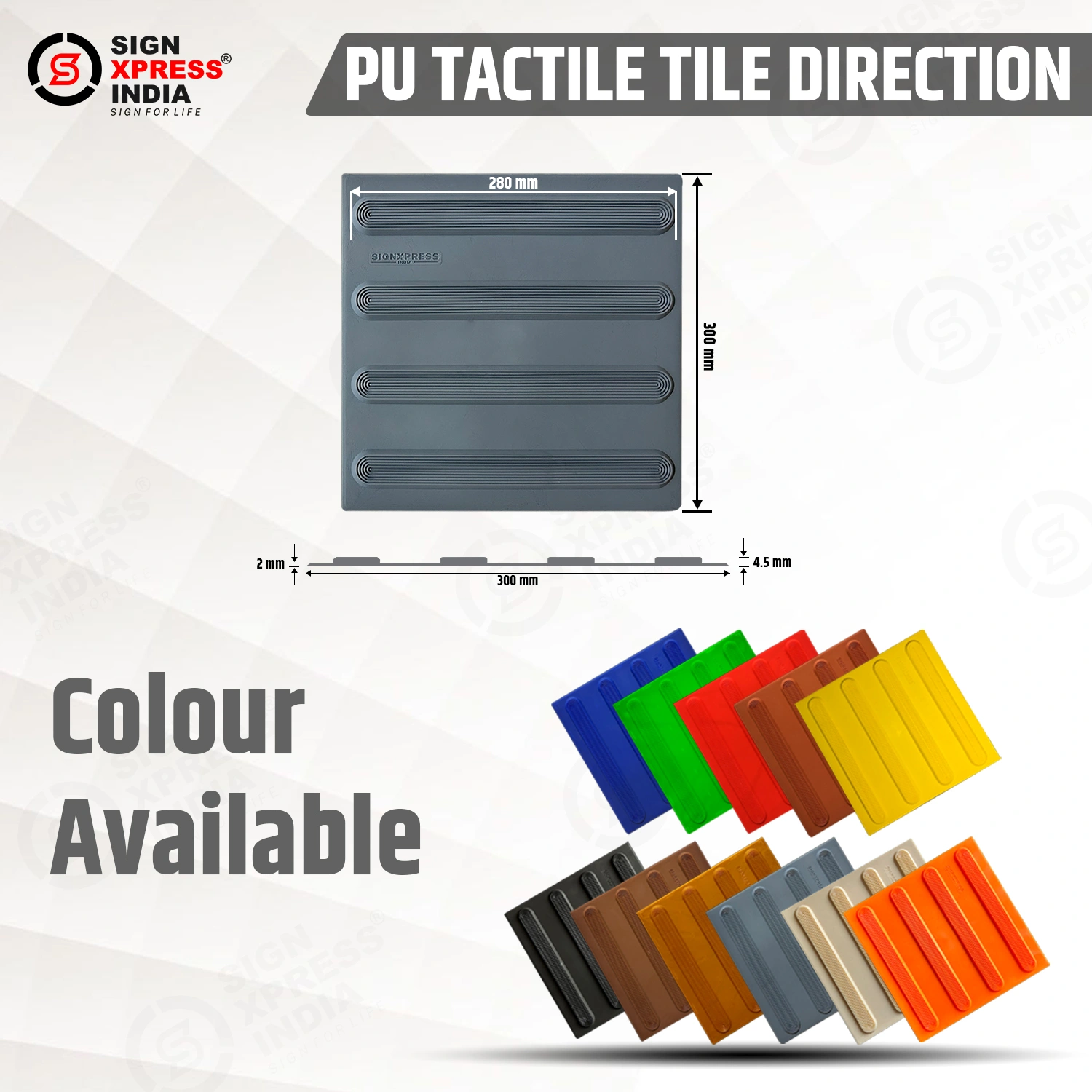 Pu tactile tile direction self adhesive green-2