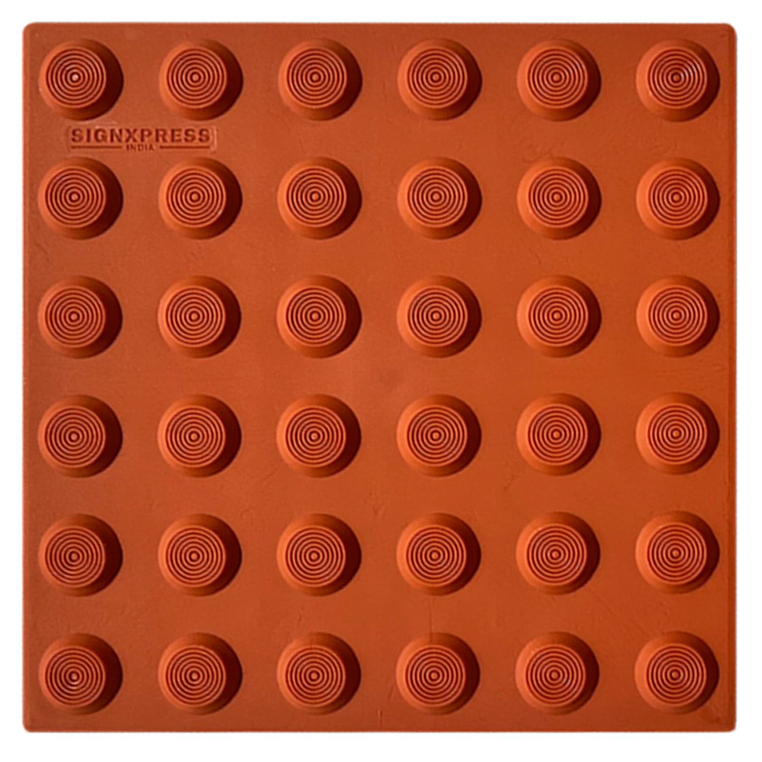 Pu tactile tile warning self adhesive terracotta-12637436