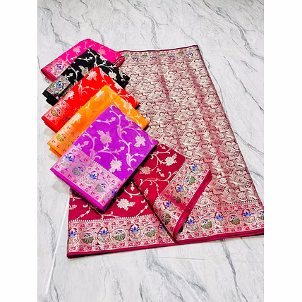 Banarasi dupion jal silk saree Full saree zari work-4
