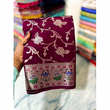Banarasi dupion jal silk saree Full saree zari work-2