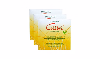 Colibri Square Sachet Pack of 3 - Lemongrass