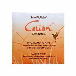 maroma colibri square sachet pack of 3 - cedarwood
