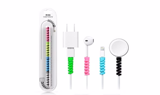 Spiral Cable Protector Cord Saver for Mac Charger, iPhone Charger, Wire Protector, Lightweight Durable Flexible Wire Winder for Charging Cables, Data Cables, Earphones, Pack of 4