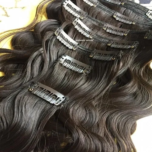 Remy Virgin Clip-In Human Hair Extensions-1