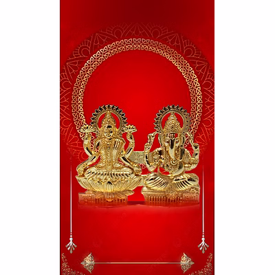 brass lasmi ganesh