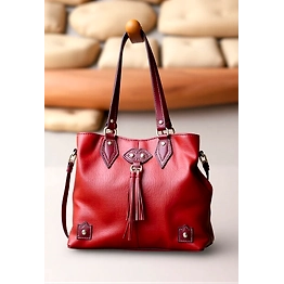 Leather tote bag