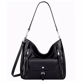 leather tote bag /black shoulder bag for women