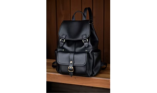 Leather Backpack /Black Backpack for Unisex