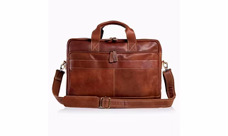 Leather briefcase laptop bag/Messenger bag for men