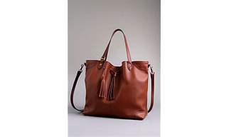 Leather tote bag
