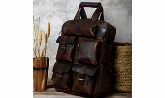 leather backpack for men's