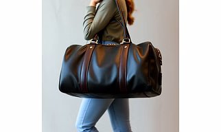 Leather Duffel Bag /Black Duffel Bag For Women