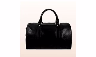 Leather black duffle bag for women/Gym bag /Travel Bag