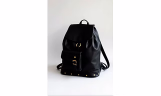 Leather Backpack for women/ black school bag for women's