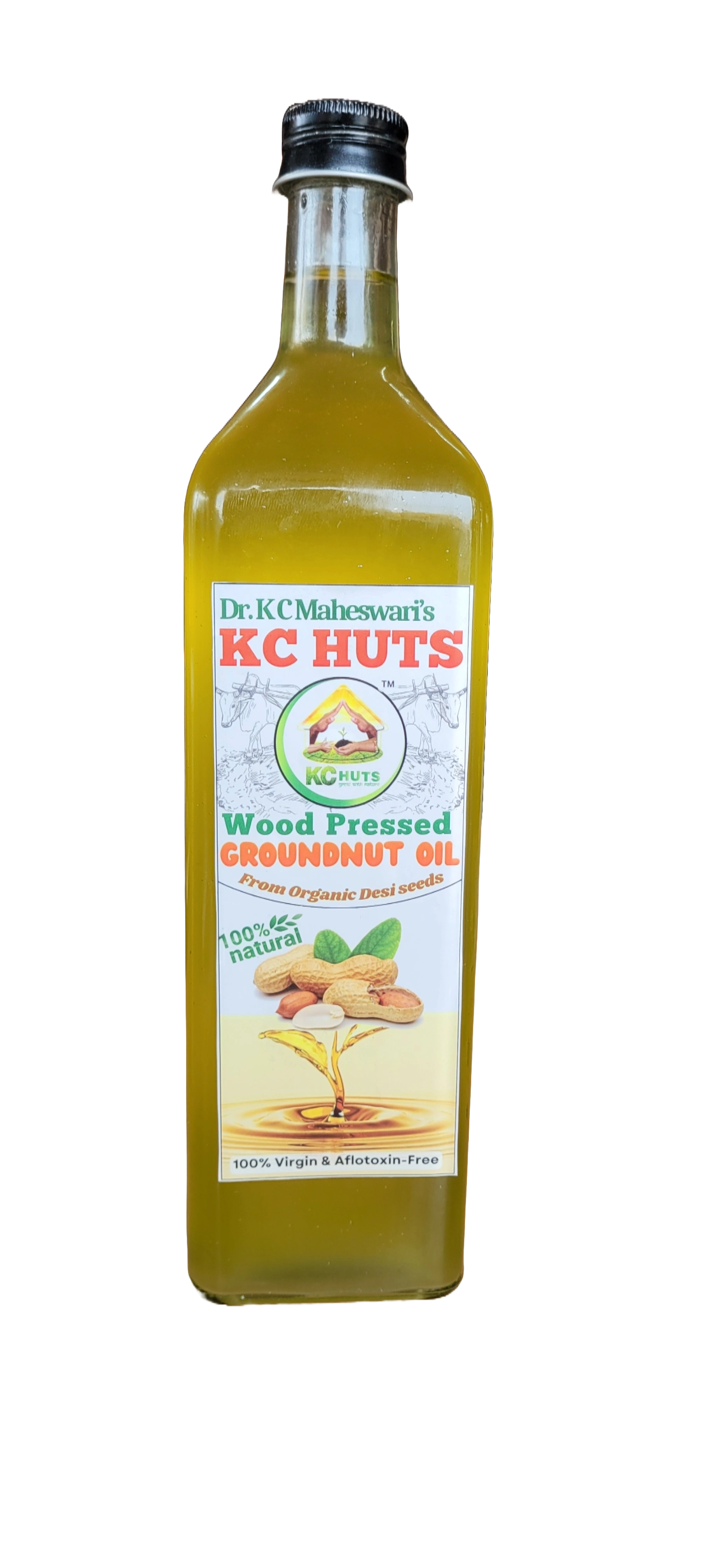 Desi Groundnut Oil - Wood Pressed &amp; Naturally Farmed-12641961