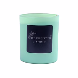 the frosted candle oak elegance [5.3 oz] [30+ hrs] [soy wax]