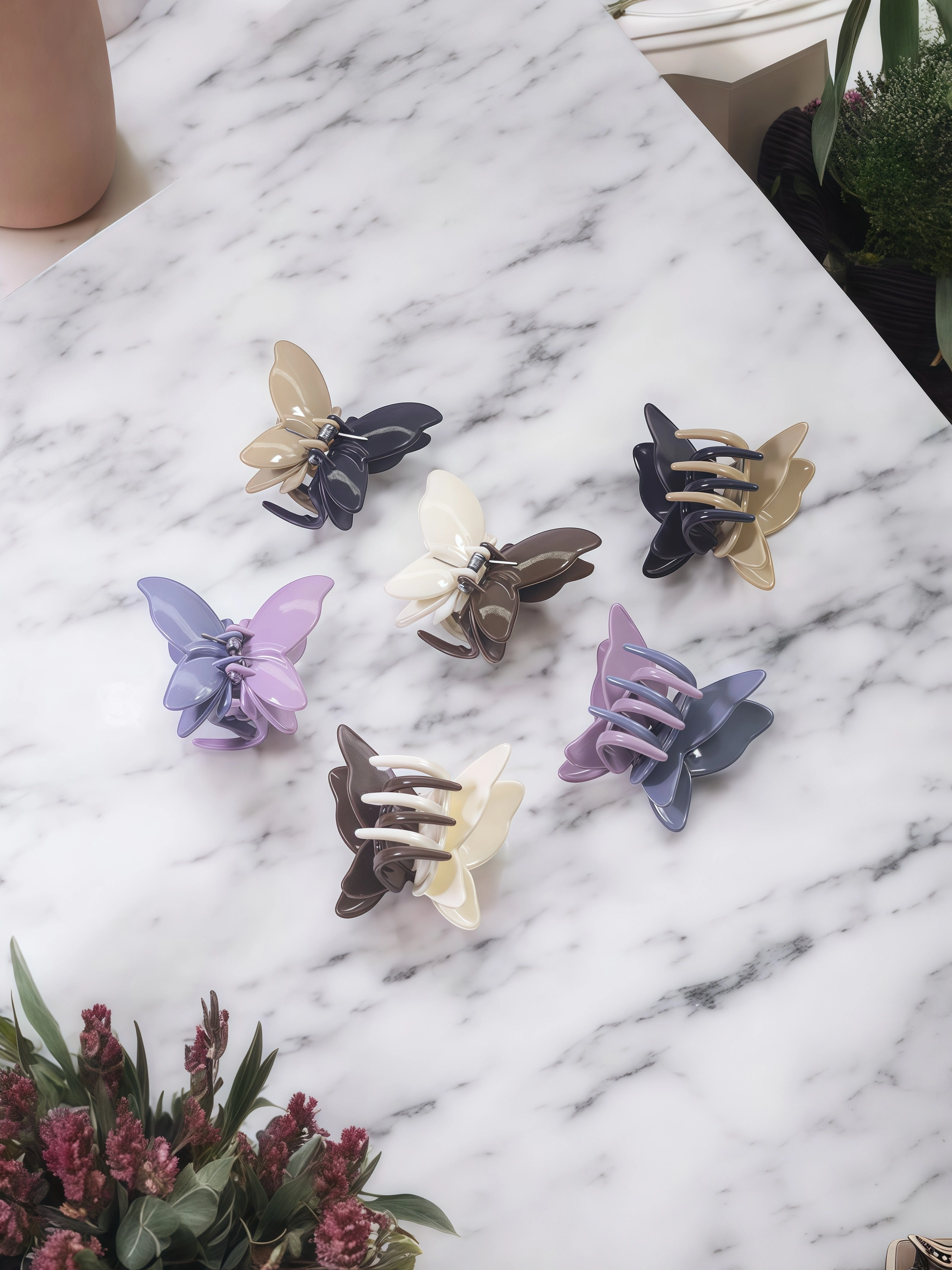 Big Double Butterfly D/C Hair Clips | Hair Accessories-4