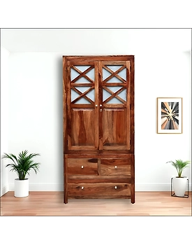 Handcrafted Wooden Almirah – Elegant Storage Solution
