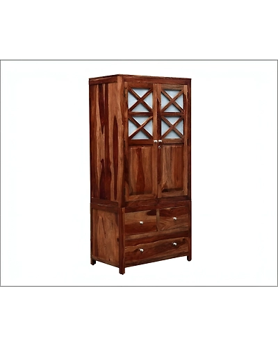 Handcrafted Wooden Almirah – Elegant Storage Solution-1