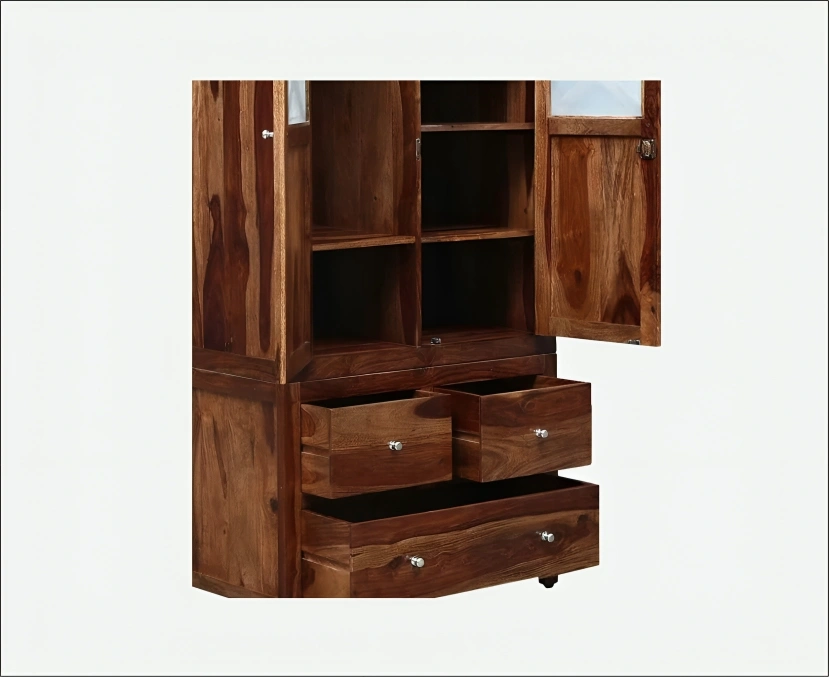 Handcrafted Wooden Almirah – Elegant Storage Solution-3