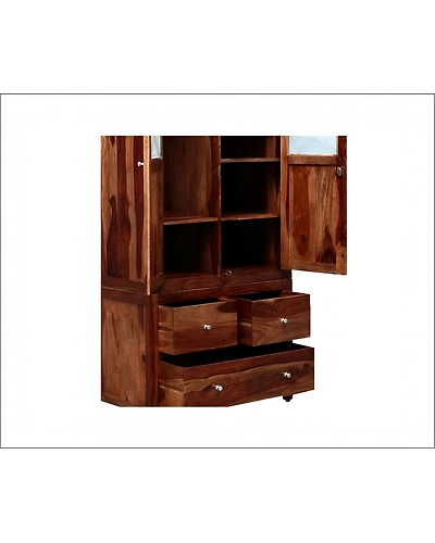 Handcrafted Wooden Almirah – Elegant Storage Solution-3