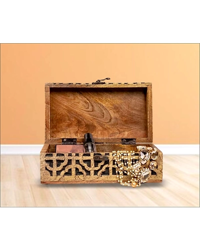 Handcrafted Wooden Storage Box – Stylish &amp; Practical-12643241