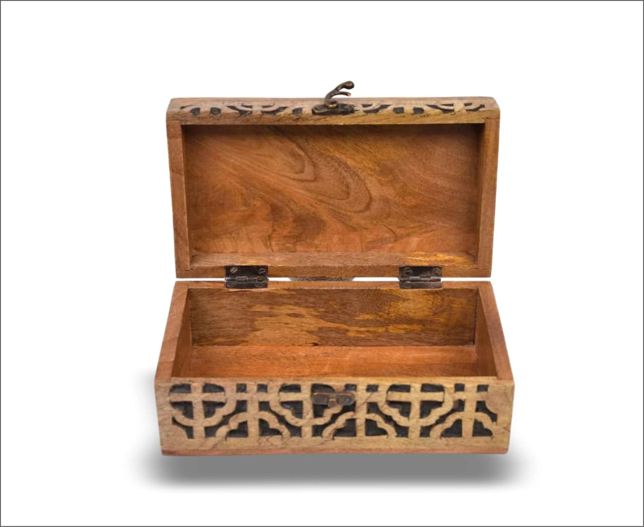 Handcrafted Wooden Storage Box – Stylish &amp; Practical-1