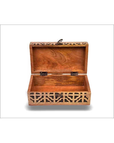Handcrafted Wooden Storage Box – Stylish &amp; Practical-1