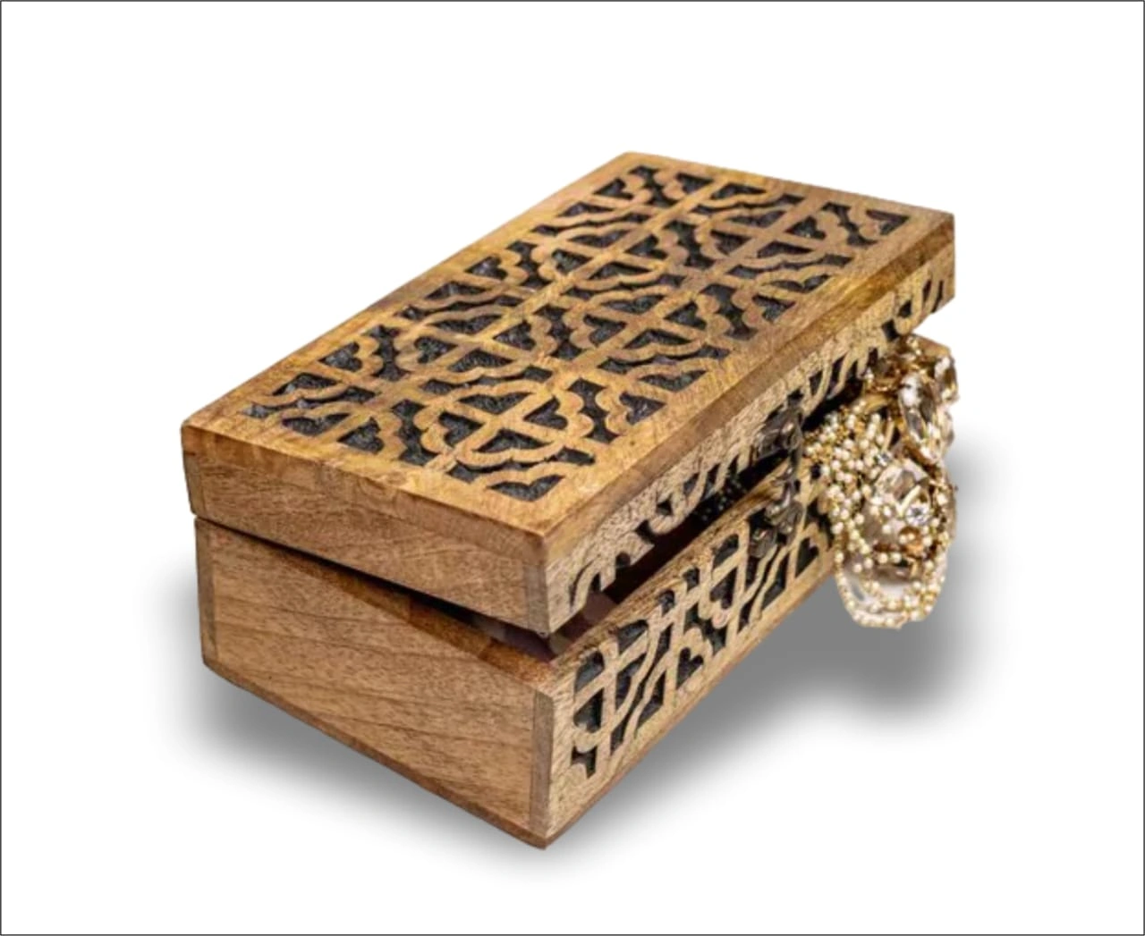 Handcrafted Wooden Storage Box – Stylish &amp; Practical-2