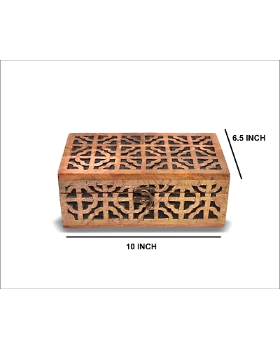 Handcrafted Wooden Storage Box – Stylish &amp; Practical-3