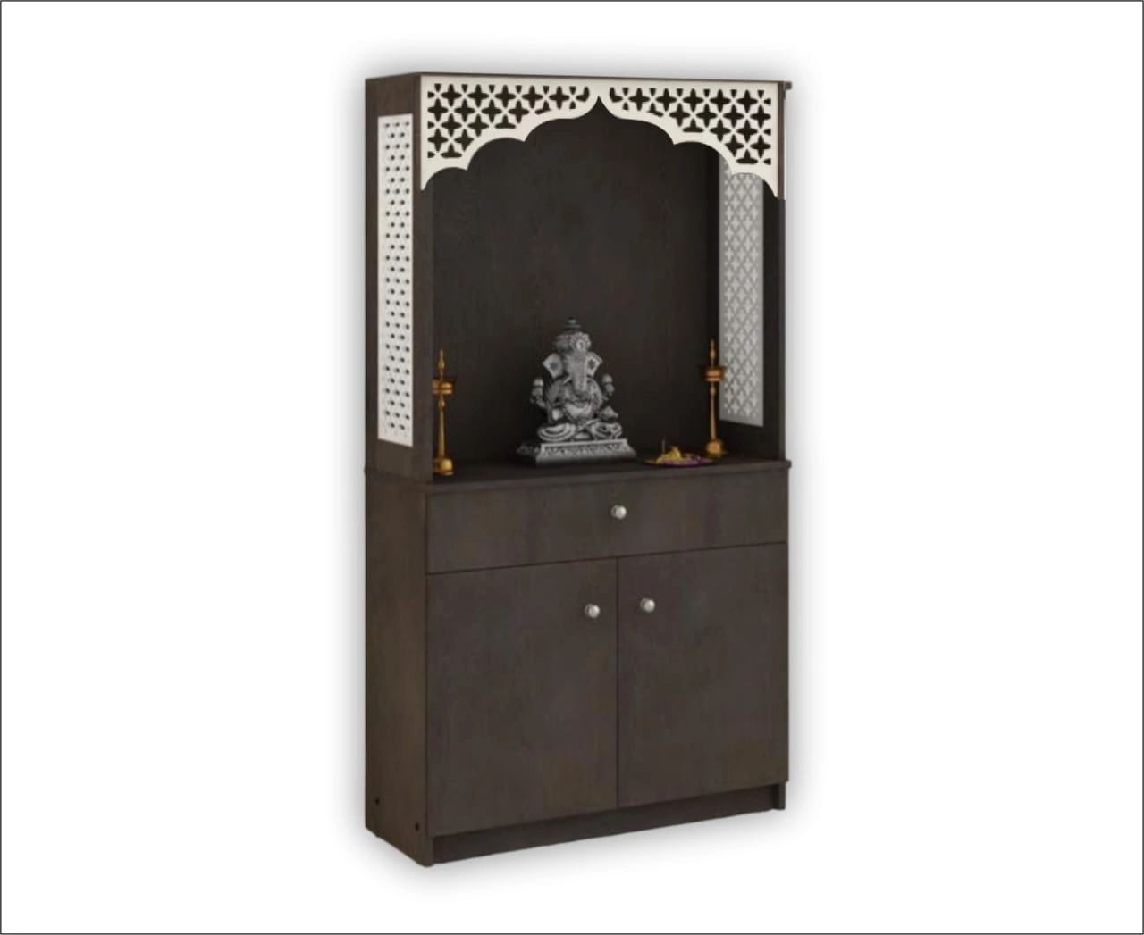 Handcrafted Wooden Temple – Sacred &amp; Timeless-2