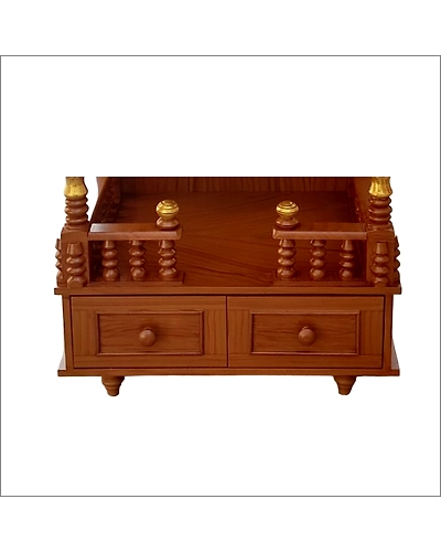 Handcrafted Wooden Temple – Sacred &amp; Elegant-4