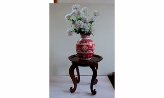 Hand-Painted Clay Vase – Vibrant & Handmade